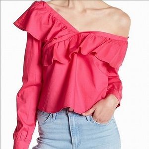 Love Fire Pink/Paisley Blouse Business Casual